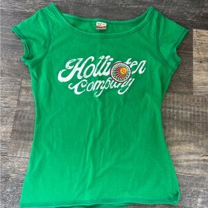 Hollister Bright Green Logo Tee
